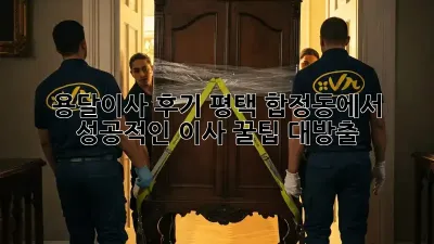 용달이사 후기: 평택 합정동에서 성공적인 이사, 꿀팁 대방출!